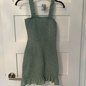 Green Ruffled Zara Dress